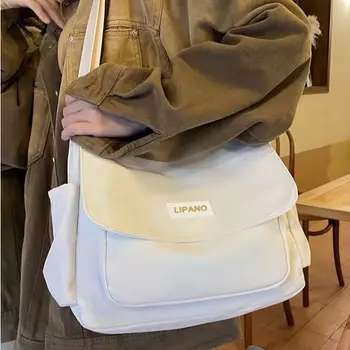 Сумка-мессенджер для студентов колледжа, повседневная нейлоновая сумка через плечо для занятий, японская сумка, ретро сумка-мессенджер унисекс.