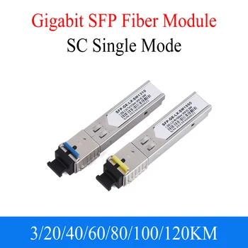 1 пара Гигабитных Оптоволоконных SFP-модулей 1000M SC 1.25G 1310nm/1550nm Однорежимный Оптоволоконный Модуль A + B Подходит Для Коммутатора Cisco Mikrotik Ethernet