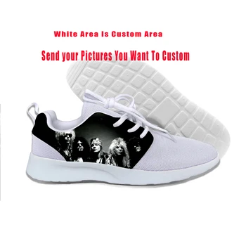 Модные Высококачественные Летние кроссовки, повседневная обувь для мужчин и женщин, классические кроссовки Rock Guns N' Roses, Сетчатая спортивная обувь