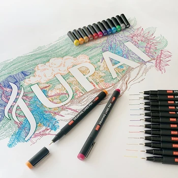 Студенческая живопись трассировка художественного дизайна эскизирование DIY 12-цветная линия шириной контурной ручки цветная шприц-ручка