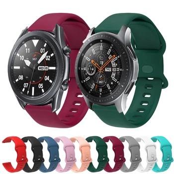 Для Samsung Galaxy Watch 3 45 мм 41 мм Браслет 22 мм 20 мм Силиконовый Спортивный Ремешок Для Galaxy 42 мм 46 мм/Gear S2 S3 Quick Release Band