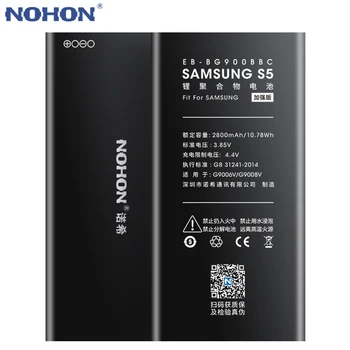 Аккумулятор NOHON Для Samsung GALAXY S5 SIV G900F G9006V G9006W G9008V G9008W G9009D G900 G900M G900S 2800 мАч Сменный Аккумулятор