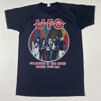 Винтажная футболка 1979 года UFO Strangers in the Night World Tour с маленькими длинными рукавами