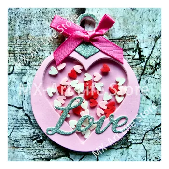 MX Love Peppermint Valentine Shaker Heart Металлические Режущие Штампы Трафарет Для Конфет Для DIY Открыток Для Скрапбукинга Craft Decor Тиснение
