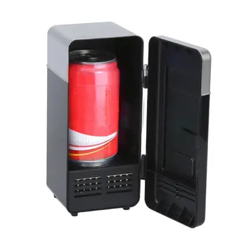 Новый черный ABS 5 В 10 Вт USB 19,4x9x9 см, автомобильный Мини-холодильник, Автомобильный Портативный охладитель для напитков, Косметический холодильник для путешествий на лодке, высокое качество