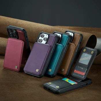 Кожаный чехол-бумажник для iPhone 14 Plus 11 12 13 Pro Max, роскошная противоугонная щетка, отделения для карт, противоударная задняя крышка