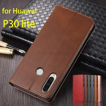 Кожаный чехол для Huawei P30 lite/P30 lite New Edition 2020 Откидная Кобура С Магнитным Притяжением Чехол-бумажник Fundas Coque