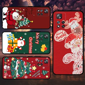 Рождественский Чехол Для телефона со Снеговиком Xiaomi Redmi Note 11 10 12 Pro 9 8 10C K40 9C 9A 7 k50 Gaming Funda Силиконовый Мягкий Чехол