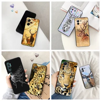 Олень Леопард Животное Для Xiaomi 12s 12x 12t 11 Lite 11t 9t 13 Pro Mi Note10 9 10 5G 10t cc9 Мягкий Чехол Для телефона В виде ракушки