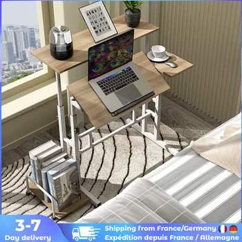 Компьютерный стол с регулируемой высотой, стол для сидения, столик для ноутбука на колесиках, Регулируемая столешница, Диванные столы для офиса, гостиной