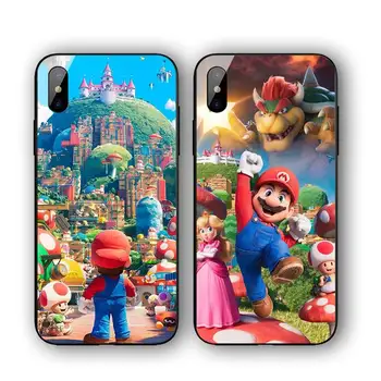 Чехол Для телефона S-Super M-Mario Game Для Iphone 11 12 13 14 Pro Max 7 8 Plus X Xr Xs Max Se2020 Из Закаленного Стекла Cove