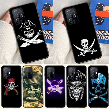Чехол для телефона с Пиратским Черепом Для POCO X3 X5 F5 Pro F3 M5s C40 X4 F4 GT Чехол Для Xiaomi 11T 12T 13 Pro 12 Lite