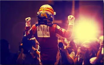 Фернандо Алонсо Из Испании Чемпионат мира Формулы-1 Шелковый Плакат Настенный Декор Комнаты Картина 24x36 дюймов