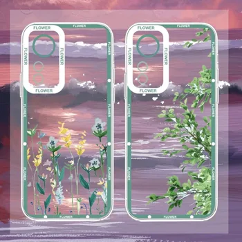 Акварельные Растения С Цветочным Чехлом Для Телефона Fundas Для Xiaomi Redmi Note 11 12 10 Pro Lite Proplus Pocox3GT F3 Прозрачная Крышка