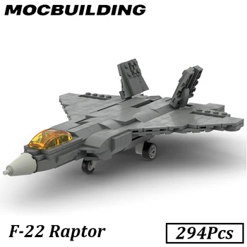 F-22 Raptor Строительные Блоки Истребитель Модель Самолета Moc Строительные Кирпичи Собранные Игрушки Дисплей Рождественский Подарок
