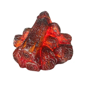 Светодиодный светильник с искусственным пламенем, беспламенный камин Светодиодный камин с реалистичным пламенем, горящим на дровах, прочный красный