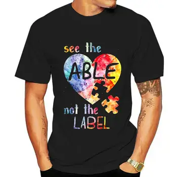 Футболка See The Able Not The Label Милая футболка в свободном стиле для осознания аутизма