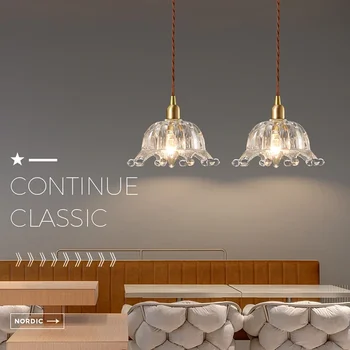 Креативные Светодиодные Подвесные Светильники Room Decor Nordic Enkele Kop Messing Glass Hanglamp Ресторан Бар Кофейня Эстетичные Лампы Для кафе