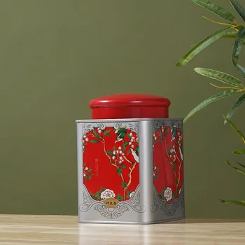 Высококачественная чайная банка с рисунком птицы в китайском стиле, Металлическая упаковка для чая, Домашняя герметичная железная коробка для хранения, Пустая коробка