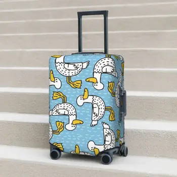 Чехол для чемодана с изображением утки, Милое животное, защита бизнеса, Полезные принадлежности для отдыха, багажа
