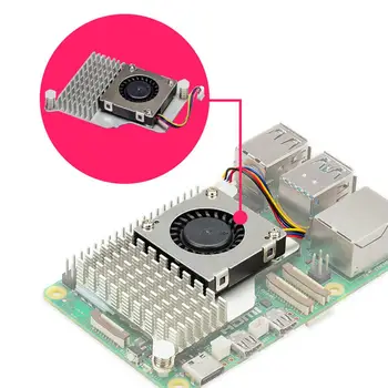 Для Raspberry Pi 5 Активный Кулер С Регулируемой Скоростью Вращения Охлаждающего Вентилятора Металлический Радиатор Радиатора Для Raspberry Pi 5 Y7L6