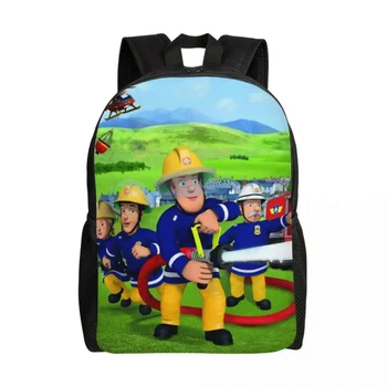 Рюкзаки Fireman Sam для женщин и мужчин, водонепроницаемые школьные сумки для колледжа, сумки для книг с печатью