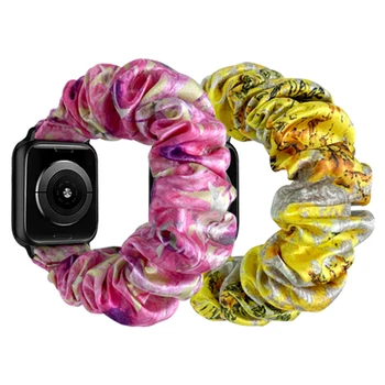 Резинки-резинки для Apple Watch 38/40/41/42/44/45 мм с эластичным принтом в виде одной петли для iWatch серии 8/7/6/5/4/3/2/1 SE