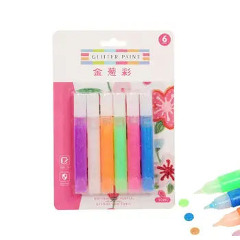 Пузырьковые Ручки Для Рисования Bubble Color Paint Pen 6-цветные Волшебные Ручки Для Девочек DIY Bubble Drawing Pens For DIY Cards 3D Art Safe Pen