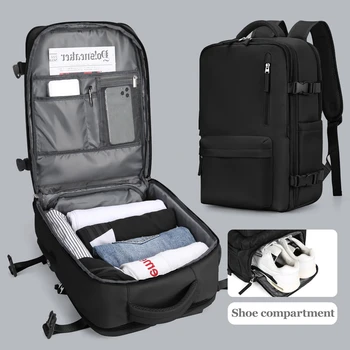 Дорожный рюкзак для ноутбука, деловой противоугонный прочный рюкзак для переноски с USB-портом, водонепроницаемая сумка для колледжа для мужчин и женщин
