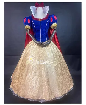 Высококачественный Костюм Снежной принцессы для Косплея на Хэллоуин, платье для взрослых Женщин, сшитое на заказ