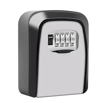 Коробка для ключей с 4-Значной Комбинацией Водонепроницаемая Портативная Настенная Коробка Для Хранения Ключей Для Дома, Гостиниц С Кодовым Замком