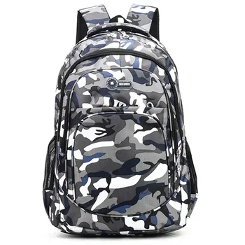 Школьный рюкзак, камуфляжные мужские рюкзаки, дорожные детские сумки для крутых мальчиков, военные сумки для мальчиков и девочек-подростков Delune