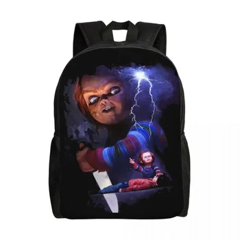 Рюкзак Devil Doll Chucky для мальчика и девочки, детская игра, слэшер, фильм ужасов, школьные дорожные сумки для колледжа, сумка для книг, подходит для 15-дюймового ноутбука