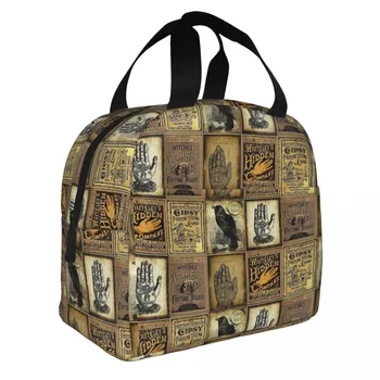 Gypsy Fortune Teller В готическом стиле на Хэллоуин, Изолированная сумка для ланча, Термосумка, Контейнер для ланча, Сумка для Таро, Ланч-бокс, сумки для хранения продуктов питания