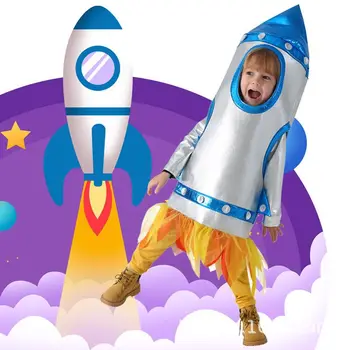 Хэллоуин Дети Ракета Косплей Космические сценические костюмы для спортивных игр Одежда астронавта Одежда для выступлений в детском саду