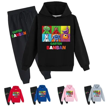 Garten of Banban 2023 Детская одежда Garten of Banban Толстовка С капюшоном + брюки Модный комплект из двух предметов