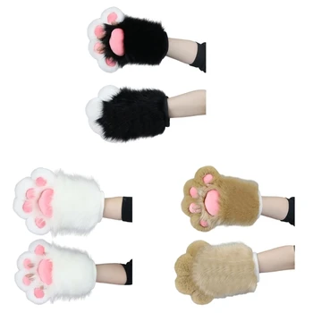 Перчатки с кошачьими лапами, реквизит для косплея Devil Girls на Хэллоуин, костюм Paw Fursuit 449B