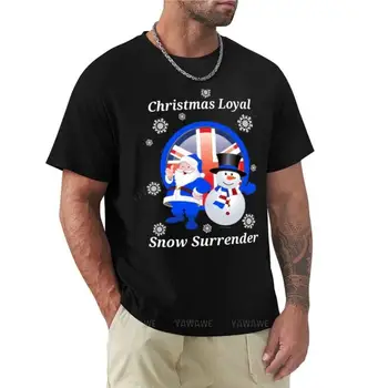 Футболка Christmas Loyal Snow Surrender, забавные футболки, футболки на заказ, создайте свои собственные футболки для мужчин из хлопка
