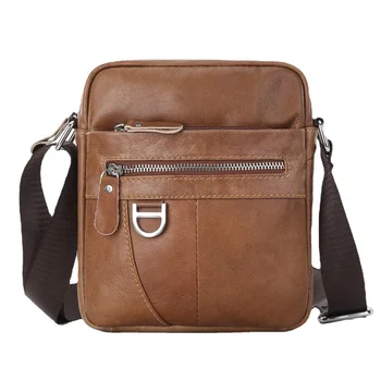 Модная мужская сумка из воловьей кожи, винтажная мужская сумка-мессенджер из натуральной кожи, деловая сумка через плечо, повседневная сумка
