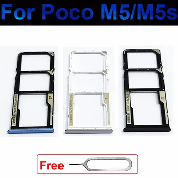 Для Xiaomi Poco M5 Poco M5S Лоток Для SIM-карт Держатель Слота для SIM-карт Micro SD Card Reader Адаптер Запасные Части Для Ремонта POCO M5 M5S