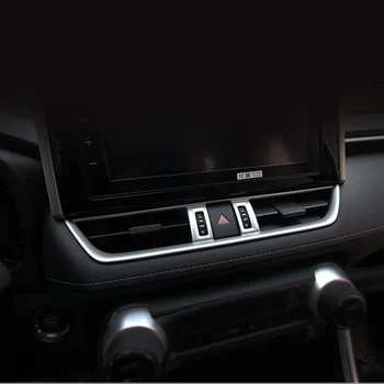 Для Toyota RAV4 2019 2020 ABS Внутренняя Отделка Средней Центральной Консоли Кондиционер Вентиляционное Отверстие Крышка Отделка Интерьера Модификация