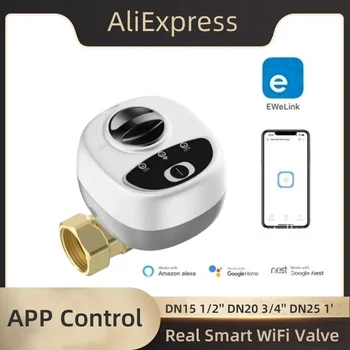 Приложение eWeLink WiFi Smart Valve DN15 / DN20 / DN25 Интеллектуальный Автоматический Шаровой Кран для отключения воды / газа С Беспроводным Управлением, Совместимый с Alexa