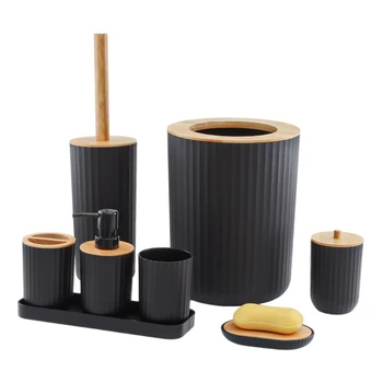 1 комплект изделий из бамбука и дерева Набор для мытья посуды Набор для ванной комнаты Хозяйственный набор для ванной комнаты