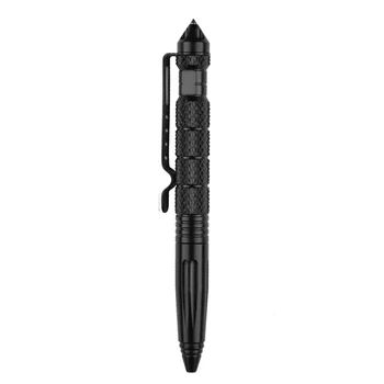 Высококачественная металлическая военно-тактическая ручка, шариковые ручки для офиса школьников, аварийный выключатель стекла, принадлежности для самообороны EDC