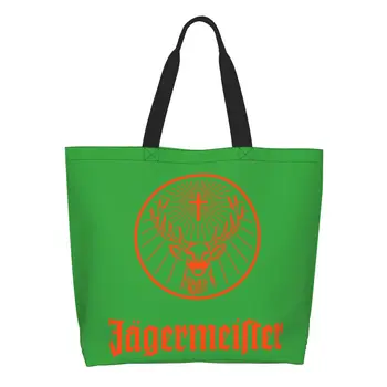 Kawaii Jagermeister Shopping Tote Bag Многоразовая Холщовая сумка для покупок через плечо