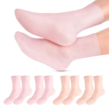 1 пара Гелевых Носков Для Ухода За Ногами Увлажняющие Силиконовые Гелевые Носки Для Ухода За Кожей Ног Защитные Средства Для Рук От Растрескивания Спа Домашнего Использования