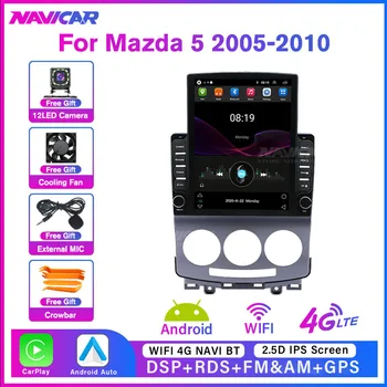 NAVICAR 6G + 128G Автомагнитола для Mazda 5 2005 2006 2007 2008 2009 2010 GPS Навигация Android10 Автомобильный Мультимедийный Плеер Carplay IGO