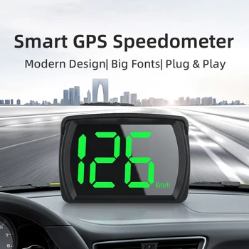 GPS Kmh HUD Цифровой Спидометр Head Up Display Отображение Скорости Крупным Шрифтом В Режиме Реального Времени для Всех Автомобилей Аксессуары Для Автомобильной Электроники
