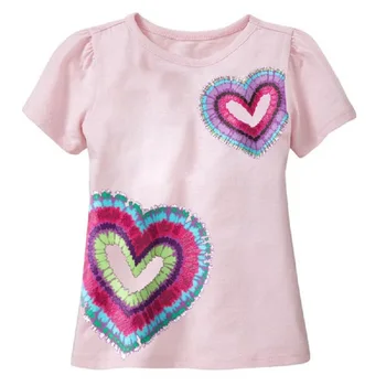 2020, Розовая одежда для девочек, блестящая одежда для маленьких девочек, Летние футболки для детей, Топы из 100% хлопка