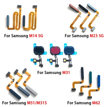 Протестировано Для Samsung M31 M31S M51 M62 M14 M23 5G Кнопка Home Датчик Отпечатков Пальцев Гибкий С Кнопкой Включения Гибкий Кабель